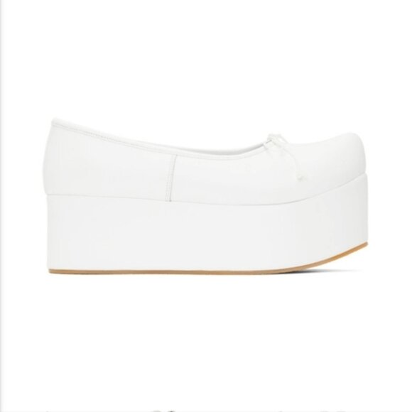 Flat Apartment Ballerina Platform Lambskin Shoes - Picture 1 of 12